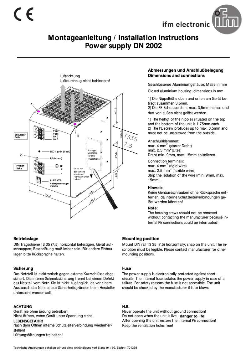 Image de la première page du manuel de l'appareil DN2002