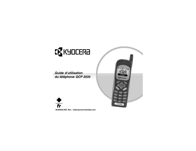 Page n°1 - Manuel utilisateur Kyocera QCP 2035
