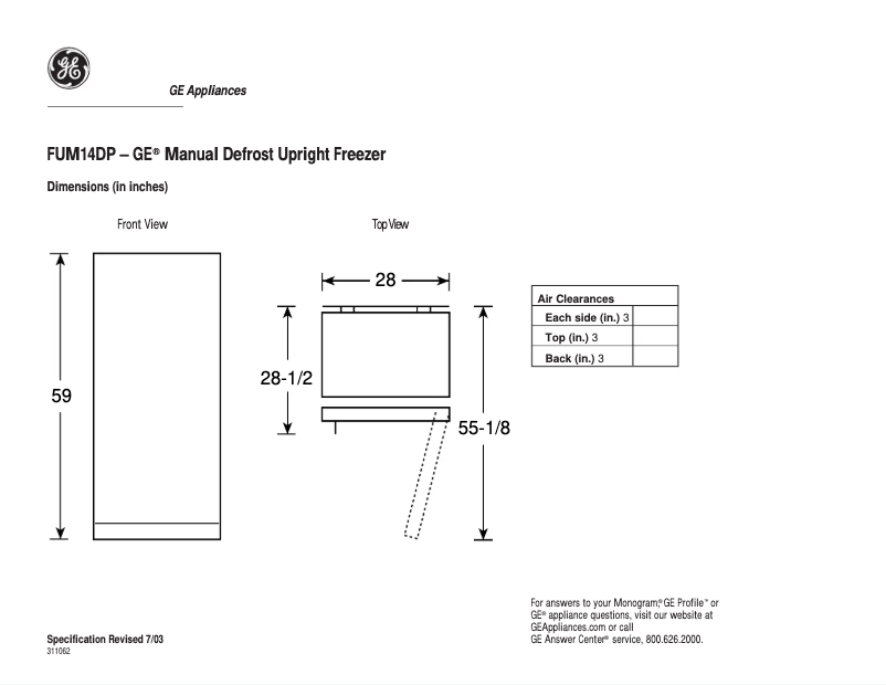 Image de la première page du manuel de l'appareil FUM14DPRWH