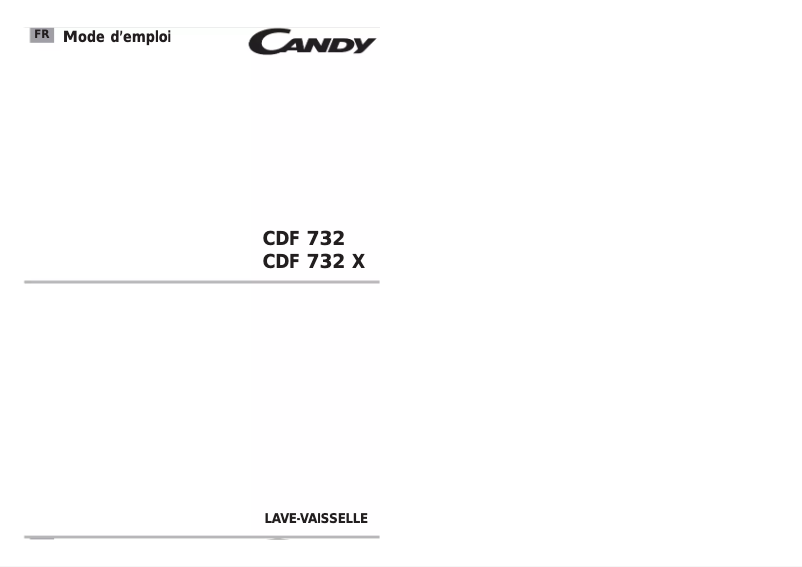 Image de la première page du manuel de l'appareil CDF 732X-47