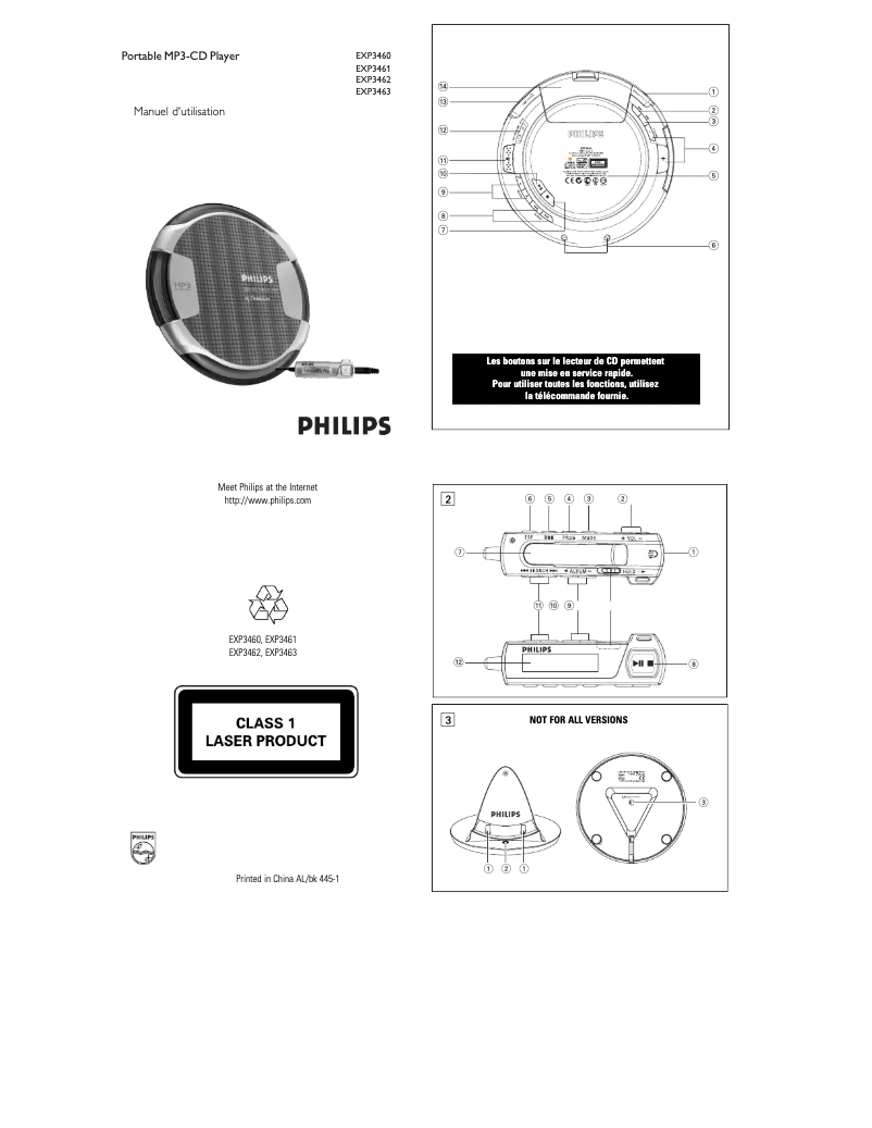 Page 1 de la notice Manuel utilisateur Philips Expanium EXP3460