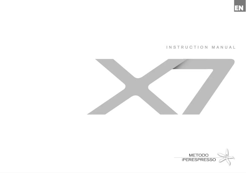 Page 1 de la notice Manuel utilisateur Francis Francis X7 iperEspresso