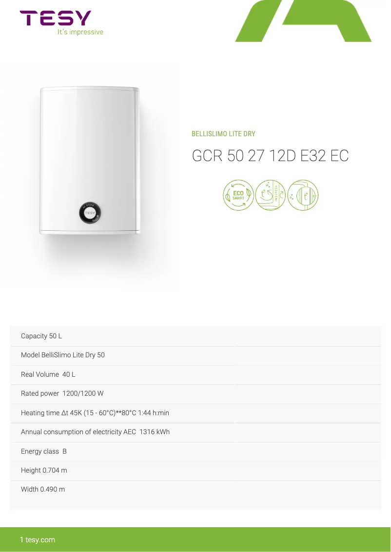 Image de la première page du manuel de l'appareil BelliSlimo Lite 50