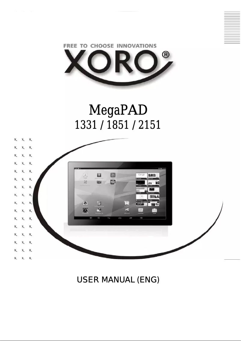 Page 1 de la notice Manuel utilisateur Xoro MegaPAD 2151