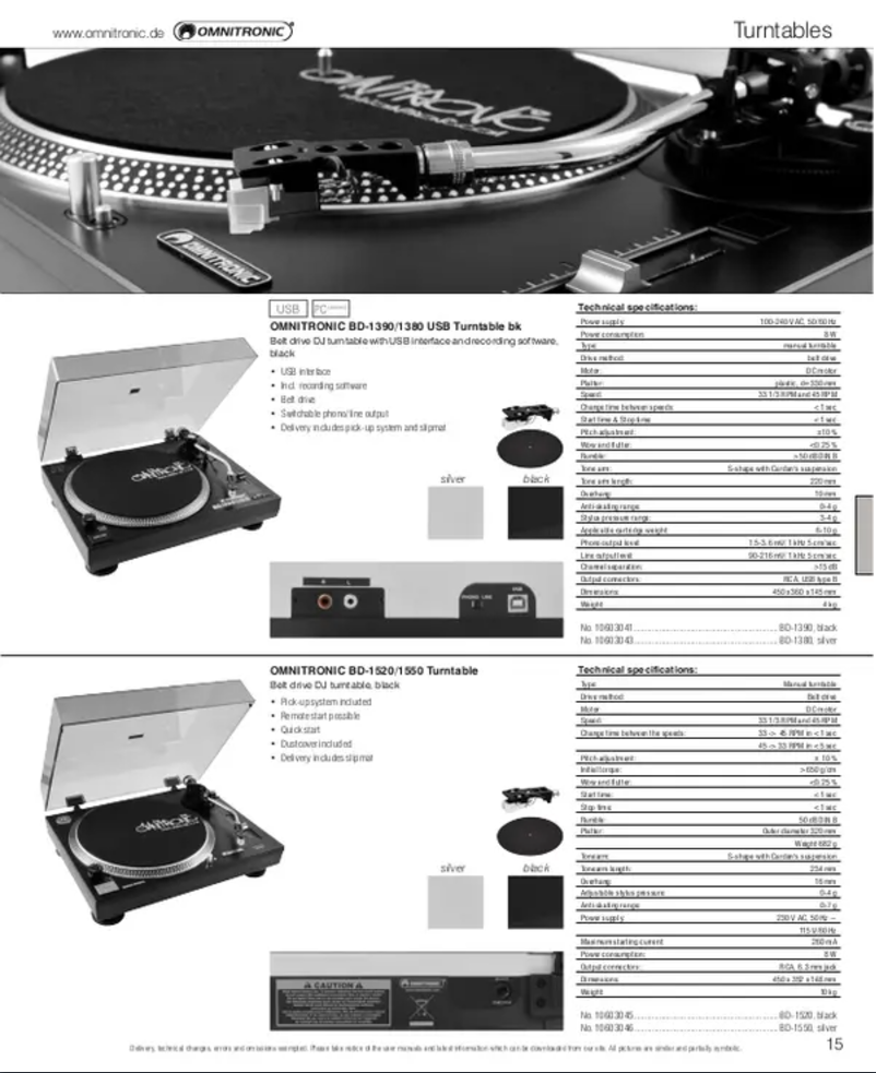 Page n°1 - Catalogue Omnitronic BD-1380 USB