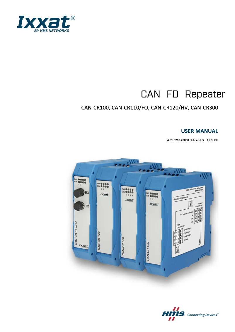Página 1 del manual Manual de usuario Ixxat CAN-CR110/FO
