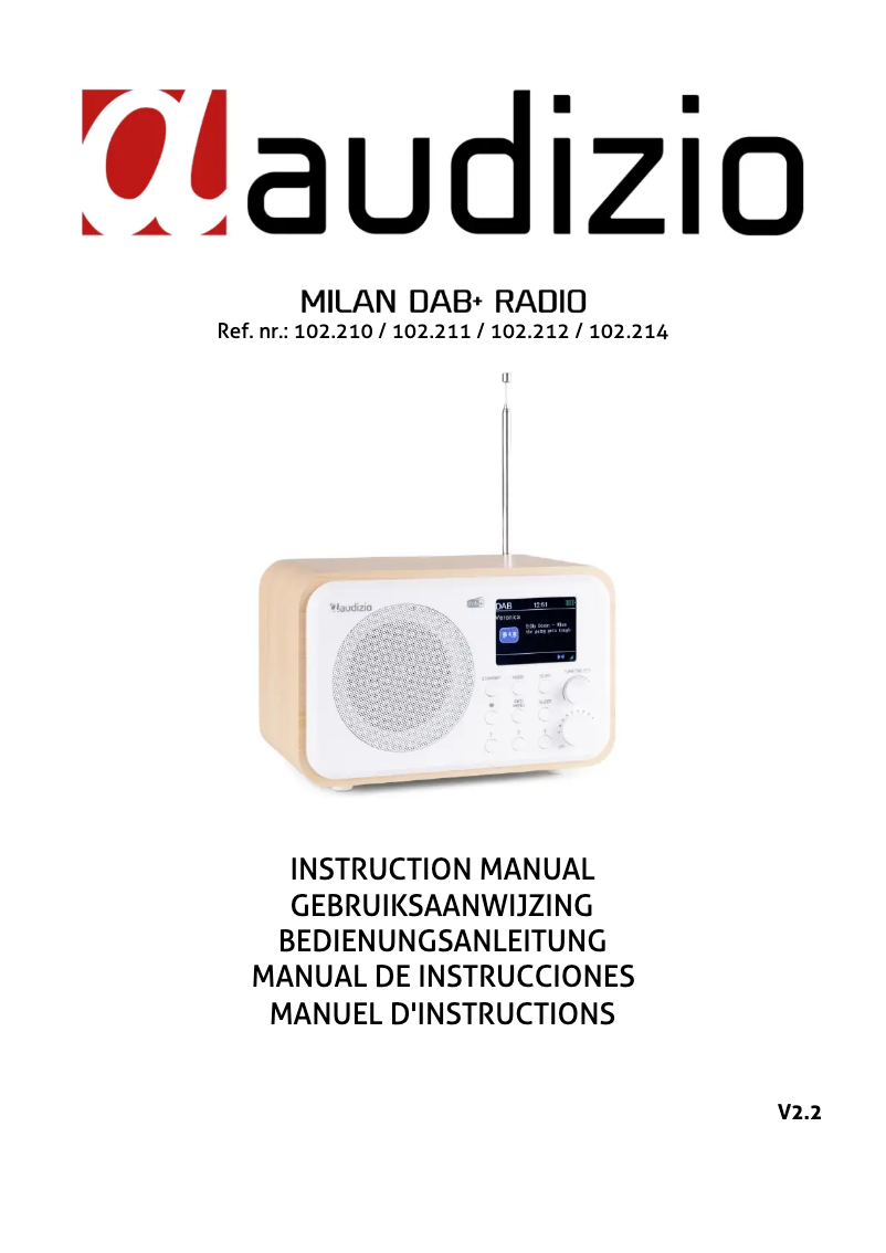 Page n°1 - Manuel utilisateur Audizio Milan