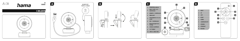 Page 1 de la notice Manuel utilisateur Hama C-800 Pro