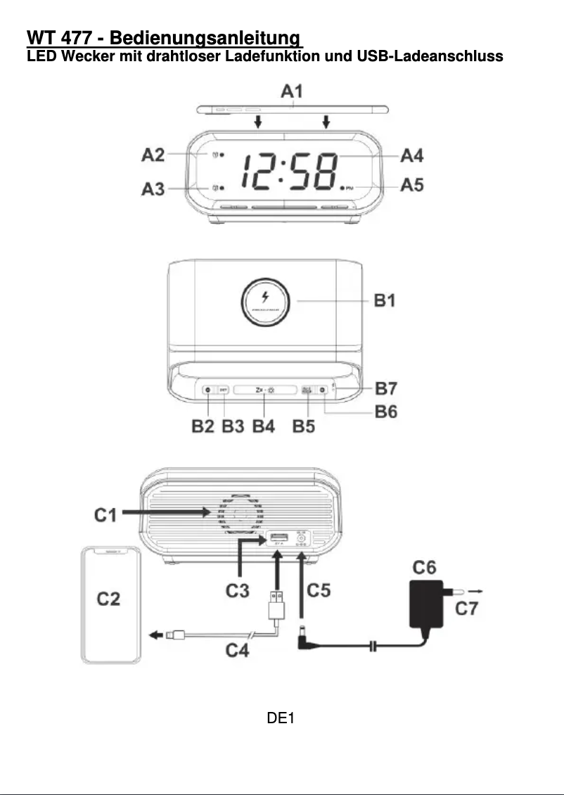 Image de la première page du manuel de l'appareil WT 477