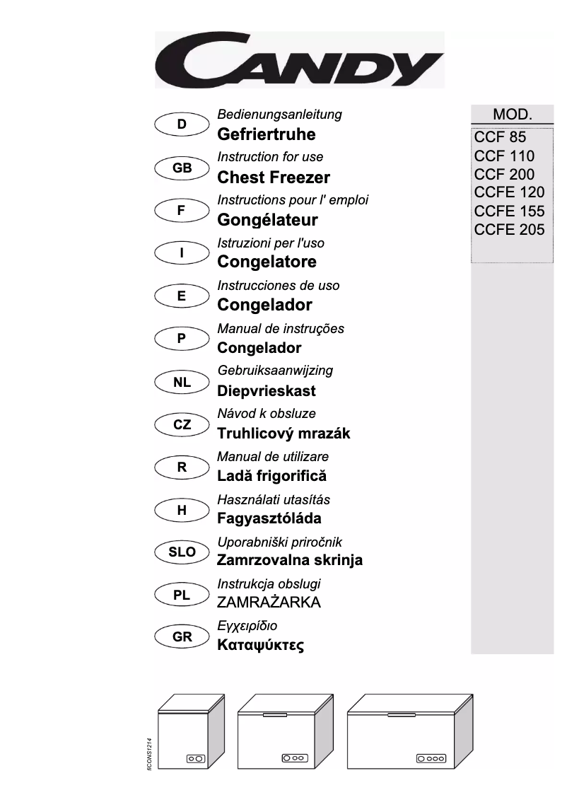 Image de la première page du manuel de l'appareil CCFE 280