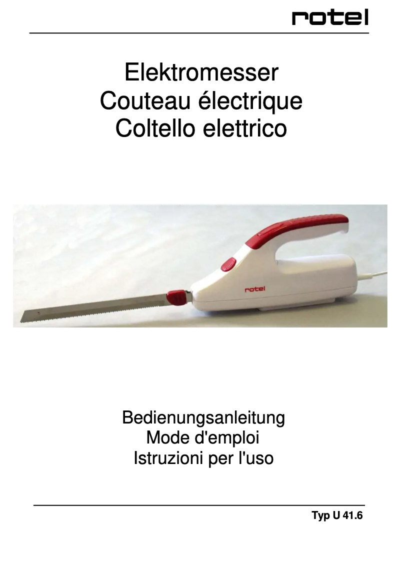 Page 1 de la notice Manuel utilisateur Rotel U 41.6CH1