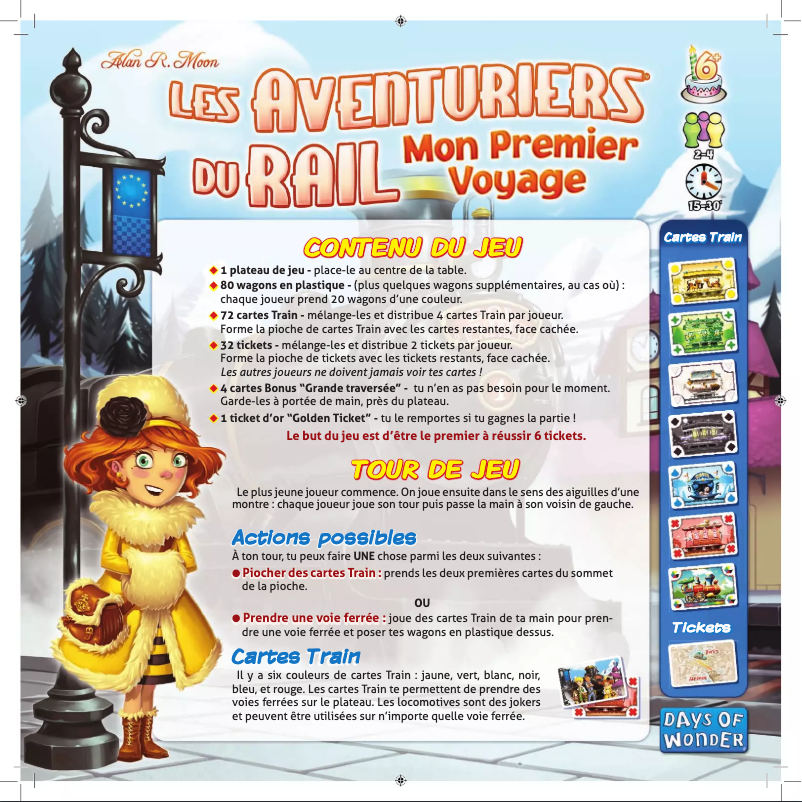 Imagen de la primera página del manual del dispositivo Ticket to Ride - First Journey Europe