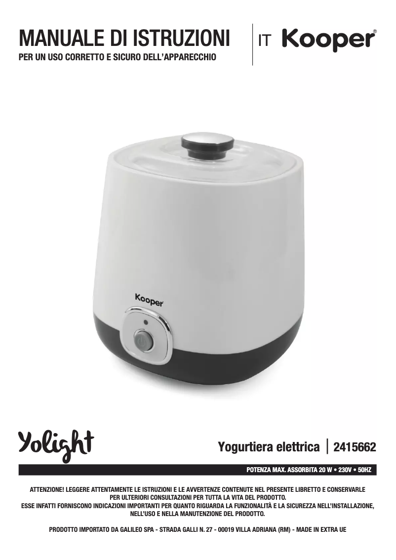 Página 1 del manual Manual de usuario Kooper 2415662