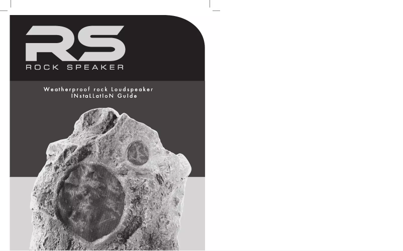 Page n°1 - Manuel utilisateur Niles Rock RS5 Coral Pro