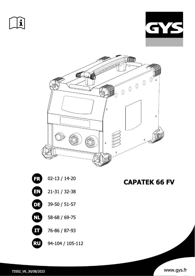 Image de la première page du manuel de l'appareil Capatek 66 FV
