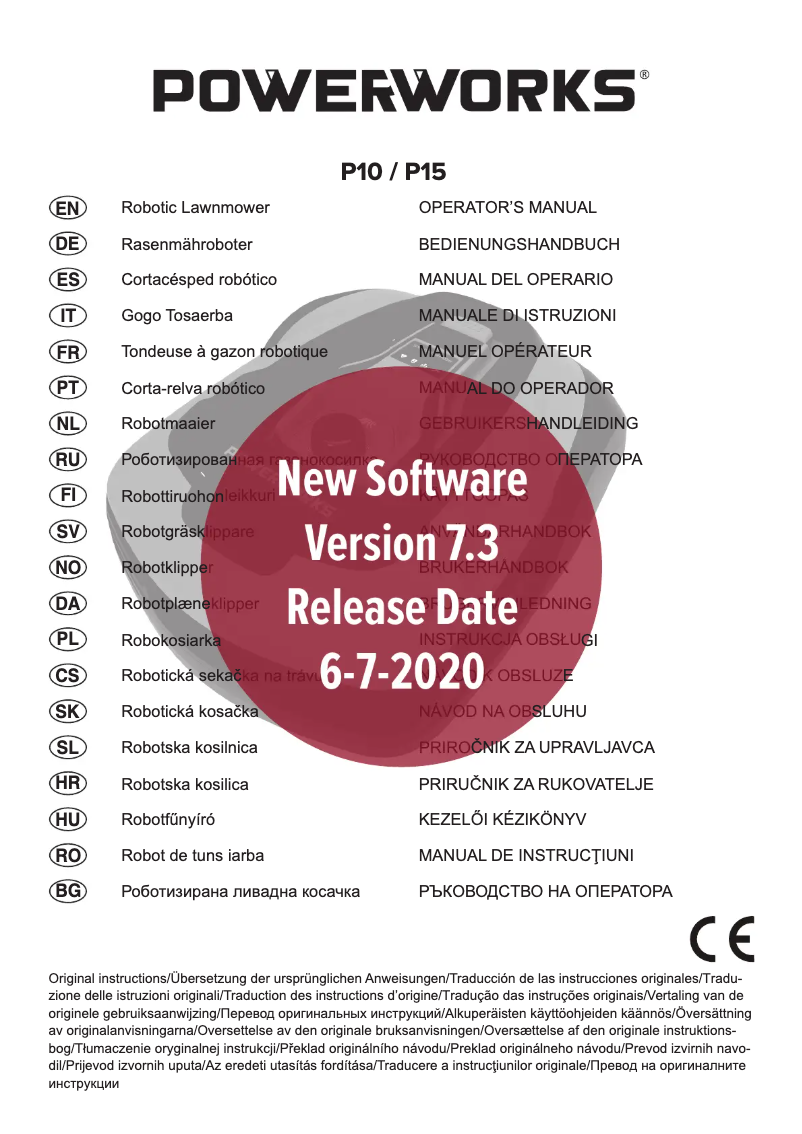 Page 1 de la notice Manuel utilisateur Powerworks P10