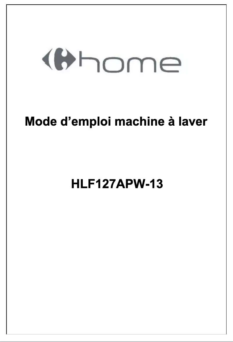 Image de la première page du manuel de l'appareil HLF127APW-13