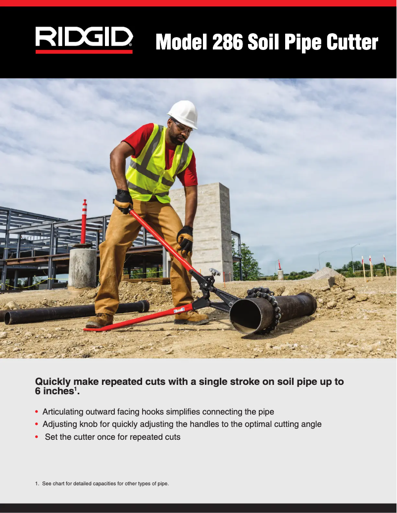 Page 1 de la notice Catalogue Ridgid 286