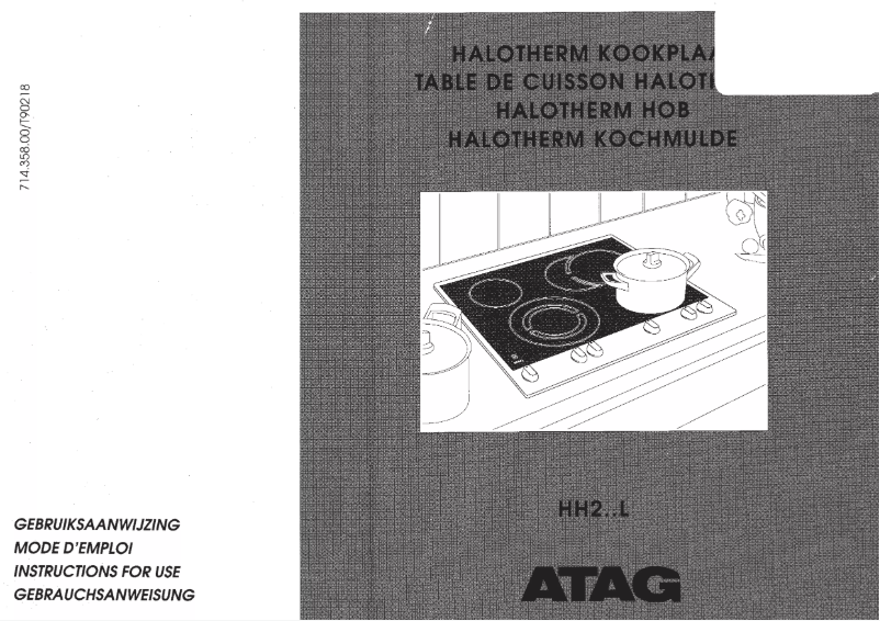 Page 1 de la notice Manuel utilisateur Atag HH2L