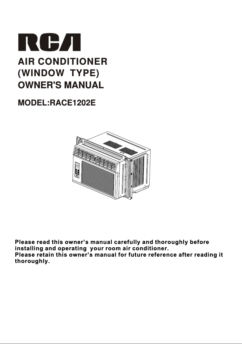First page image of the manual for RACE1202E