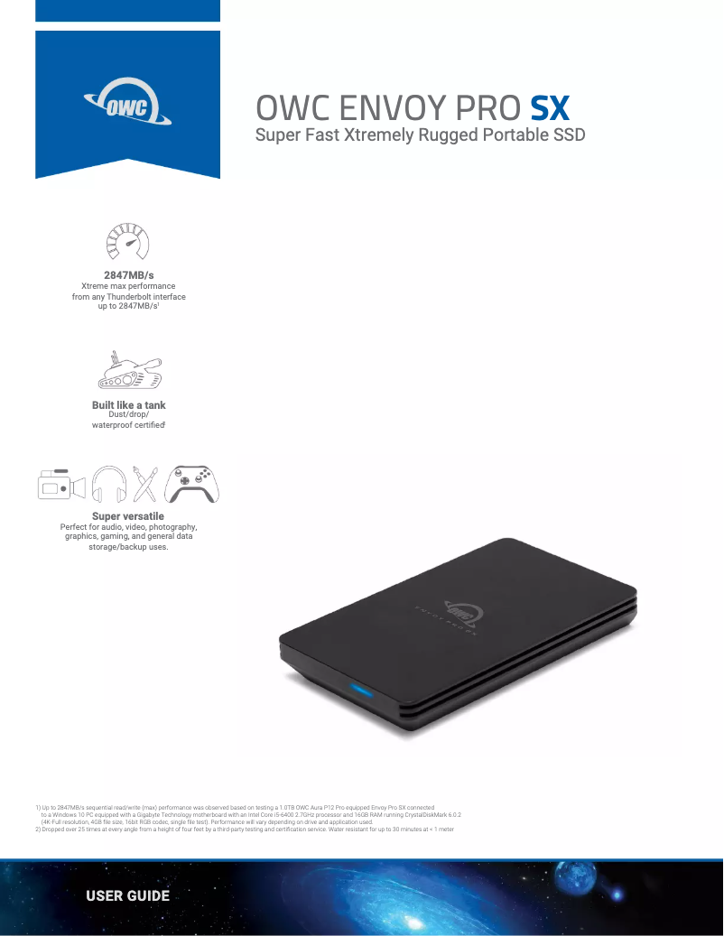 Page n°1 - Manuel utilisateur OWC Envoy Pro SX