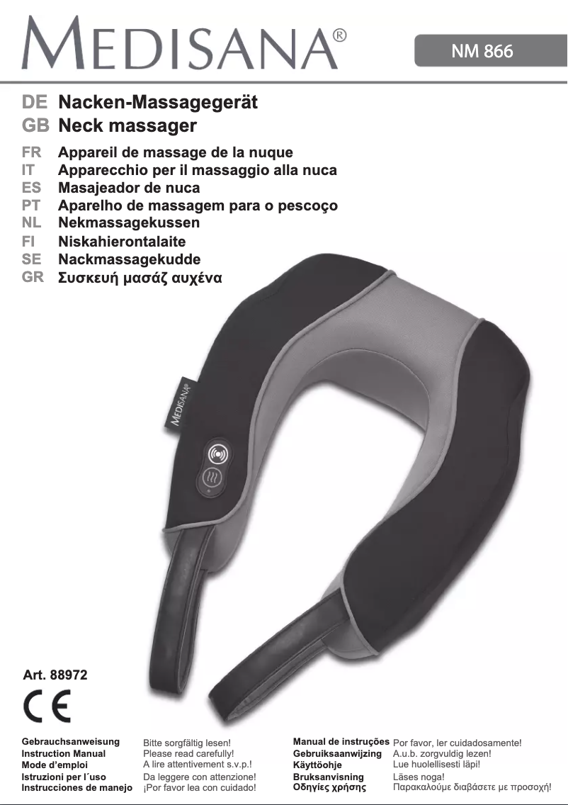 Imagen de la primera página del manual del dispositivo NM 866