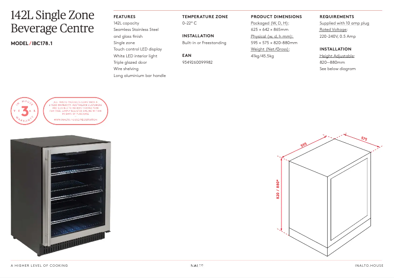 Page 1 de la notice Manuel utilisateur InAlto IBC178.1
