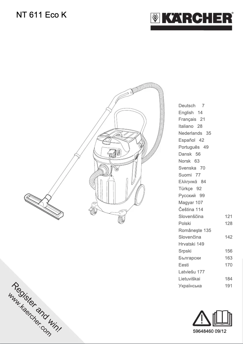 Page n°1 - Manuel utilisateur Kärcher NT 611 Eco
