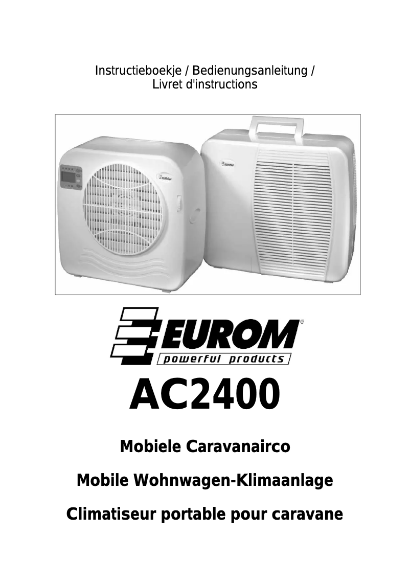 Página 1 del manual Manual de usuario Eurom AC2400