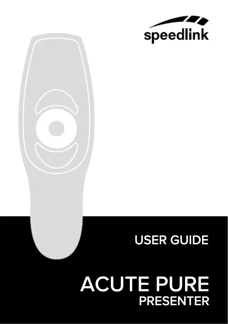 Image de la première page du manuel de l'appareil Acute Pure SL-600400-BK