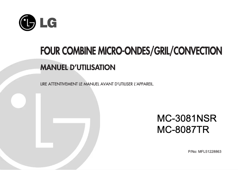 Page 1 de la notice Manuel utilisateur LG MC-3081NSR