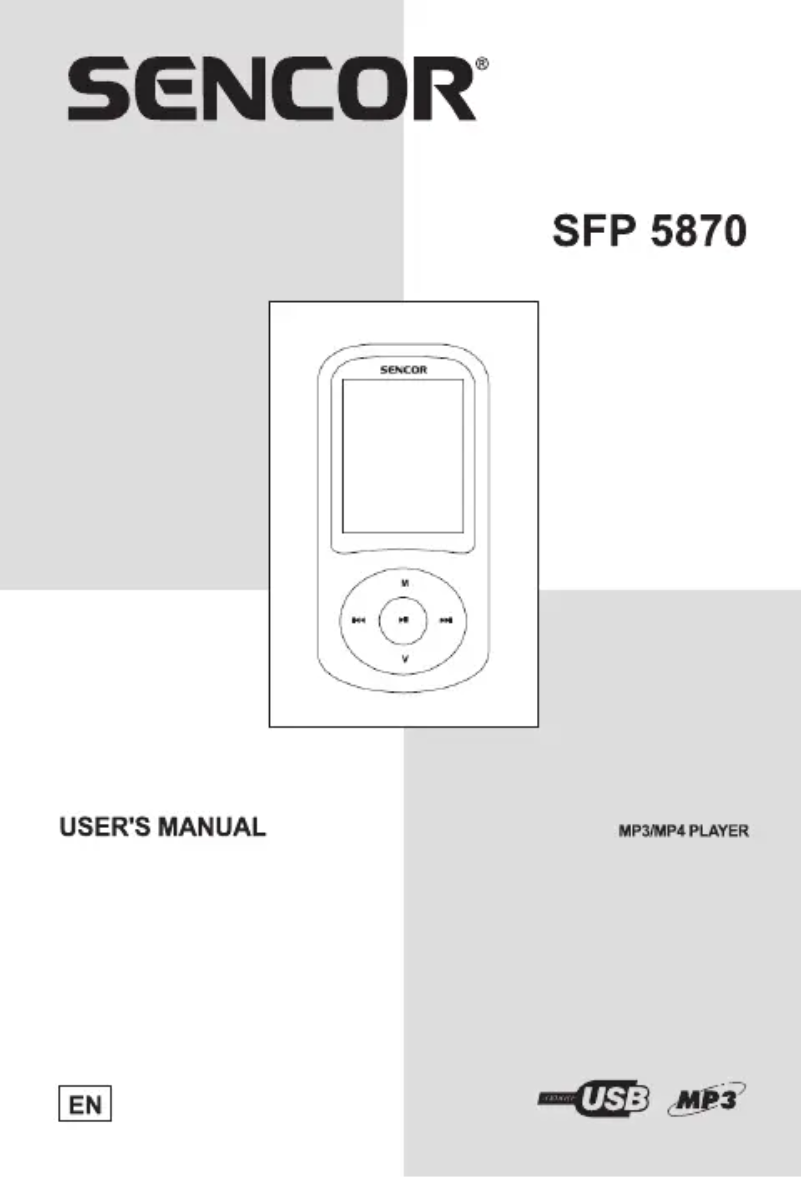 Page n°1 - Manuel utilisateur Sencor SFP 5870 BYL