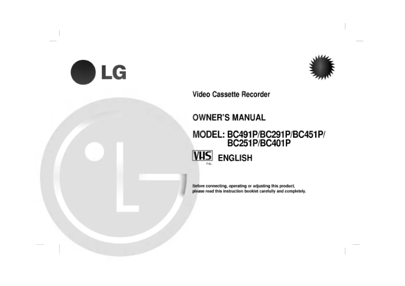 Page 1 de la notice Manuel utilisateur LG ABC401P