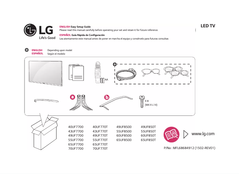 Página 1 del manual Manual de usuario LG 40UF7700