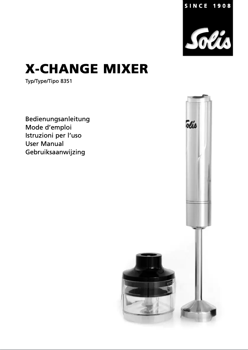 Image de la première page du manuel de l'appareil X-Change 835