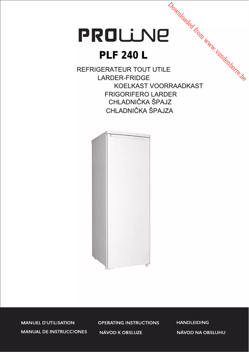 Page 1 de la notice Manuel utilisateur Proline PLF240L