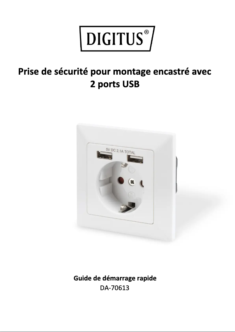 Image de la première page du manuel de l'appareil DA-70613