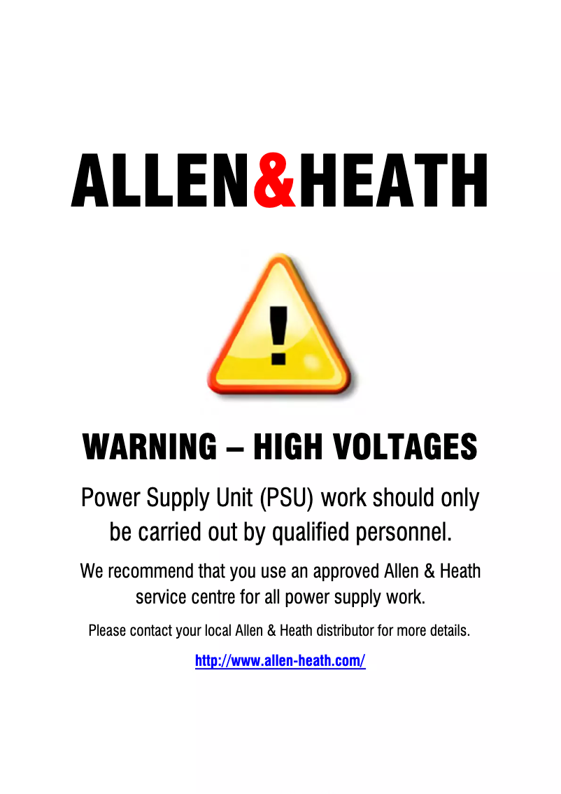 Page 1 de la notice Manuel utilisateur Allen & Heath GS3