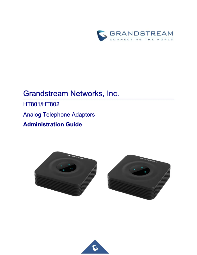 Page n°1 - Manuel utilisateur Grandstream HT801