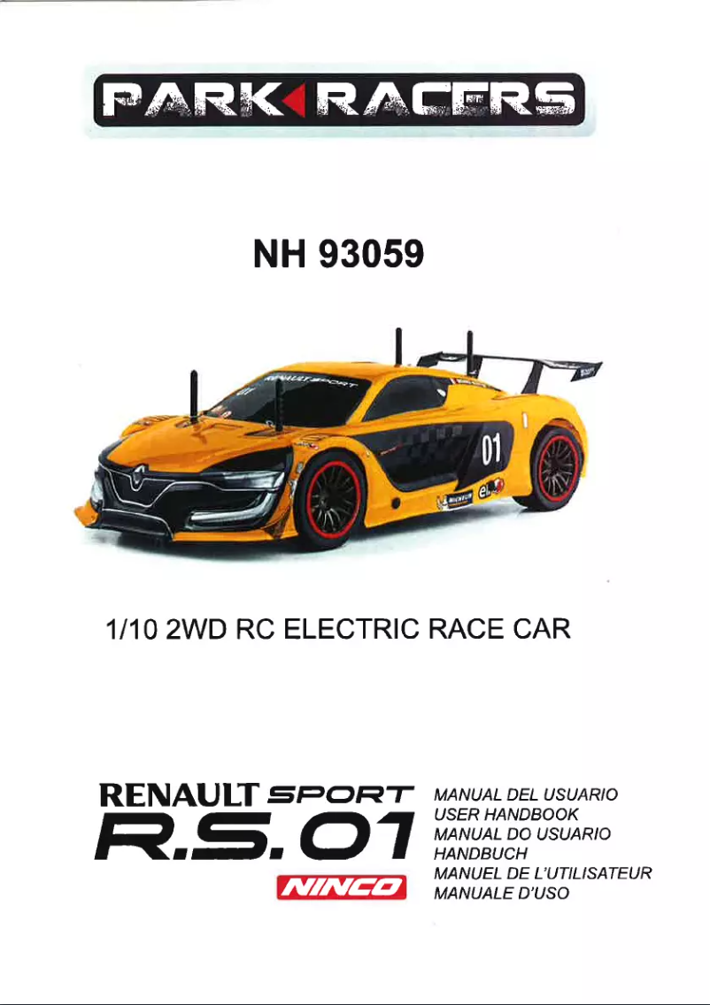 Image de la première page du manuel de l'appareil Parkracers Renault RS NH93059
