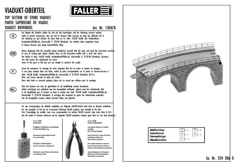Page n°1 - Manuel utilisateur Faller 120478