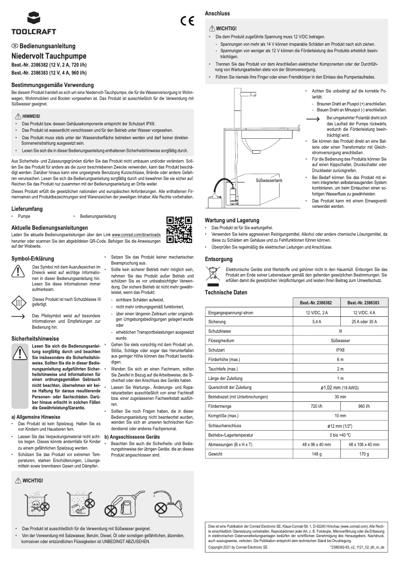 Page n°1 - Manuel utilisateur Toolcraft TO-7159146