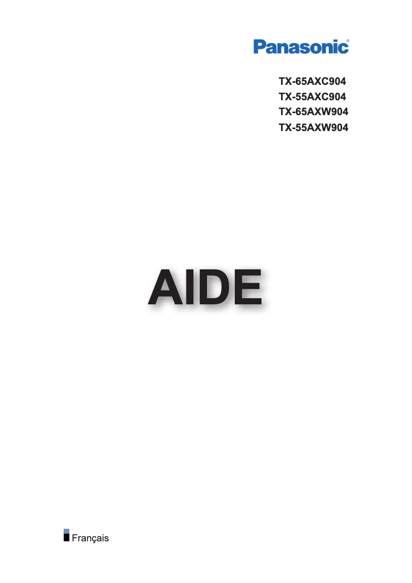 Imagen de la primera página del manual del dispositivo Viera TX-65AXW904