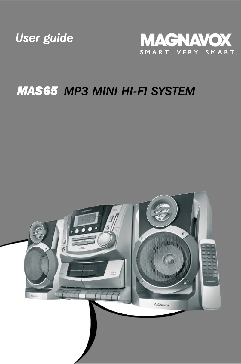 Page n°1 - Manuel utilisateur Philips Magnavox MAS65