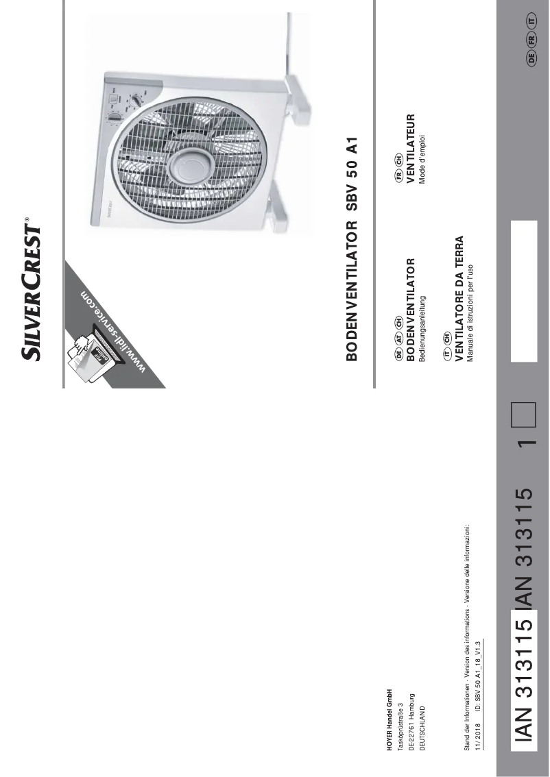 Page 1 de la notice Manuel utilisateur SilverCrest SBV 50 A1