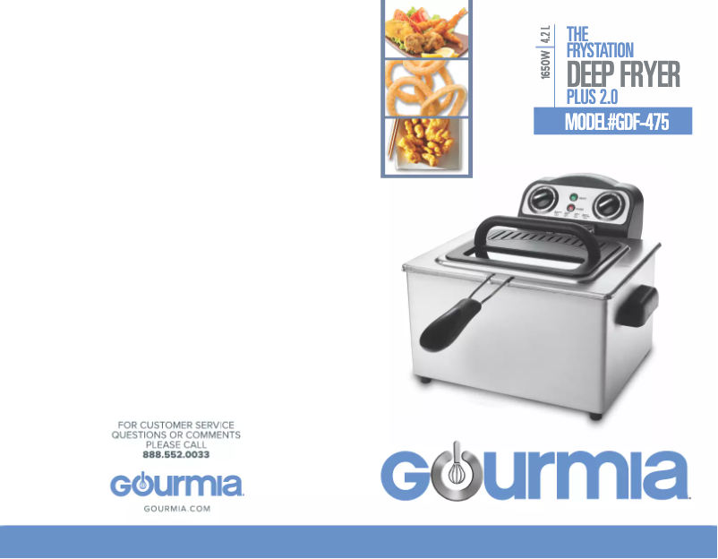 Page n°1 - Manuel utilisateur Gourmia GDF475