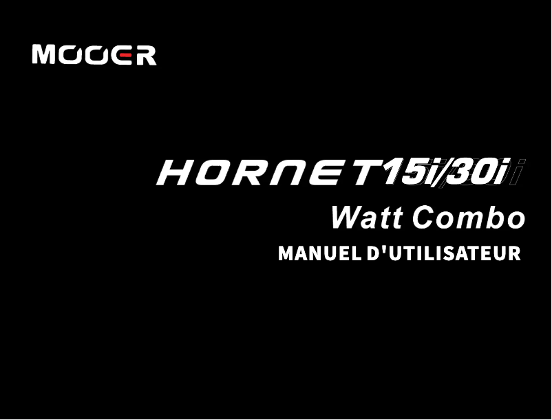 Page 1 de la notice Manuel utilisateur Mooer Hornet 15