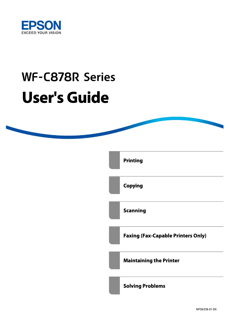 Página 1 del manual Manual de usuario Epson Search Results Web results WorkForce Pro WF-C878RDTWFC