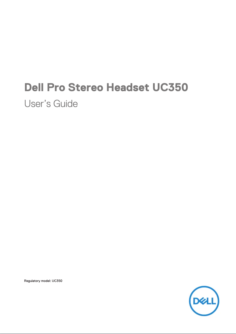 Page n°1 - Manuel utilisateur Dell Pro UC350