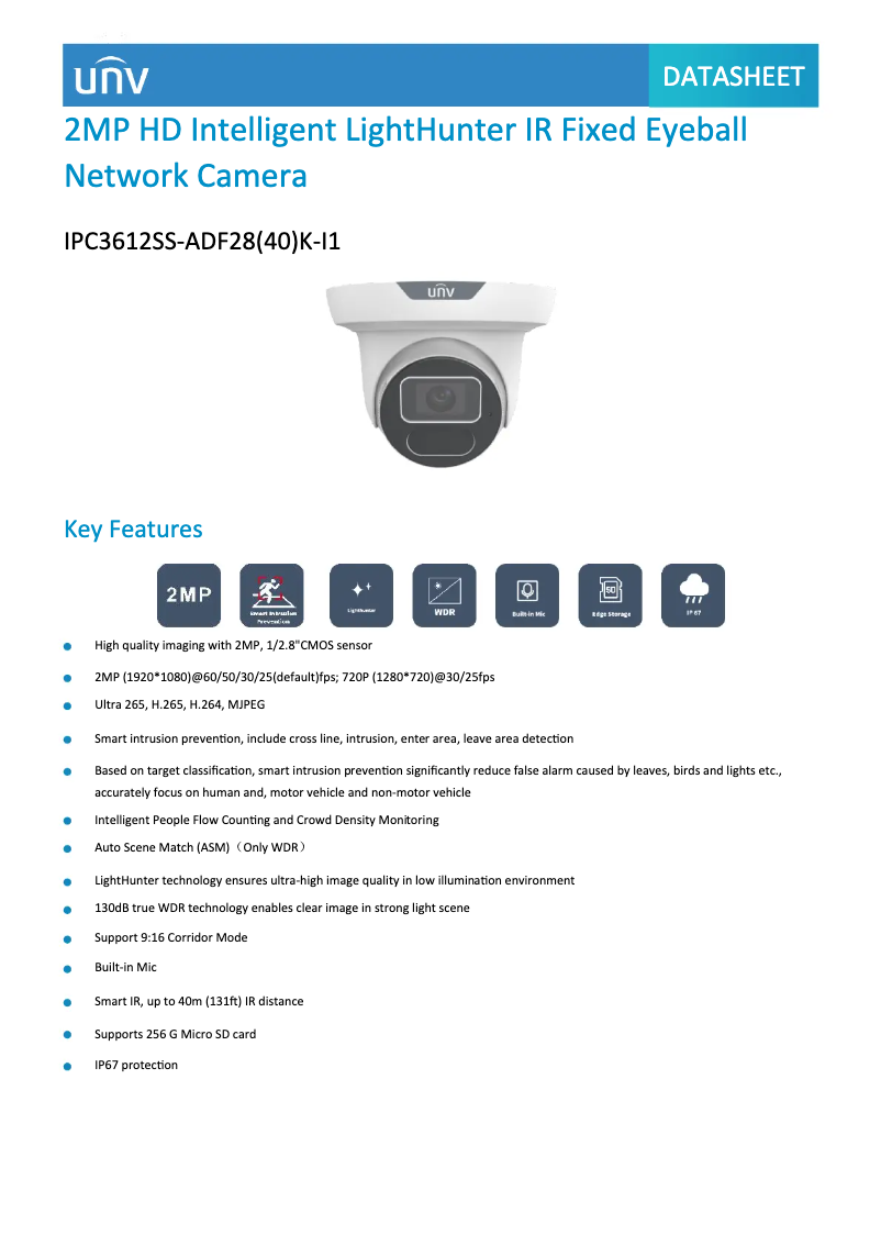 Image de la première page du manuel de l'appareil IPC3612SS-ADF28(40)K-I1